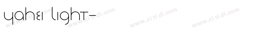 yahei light字体转换